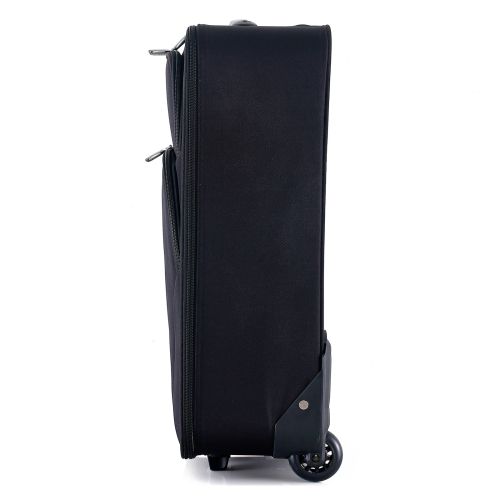 Чемодан Semi Line 20 ручная кладь на 2 колесах полиэстер 600D защищенные колеса +2 кармана объем 34 л черный