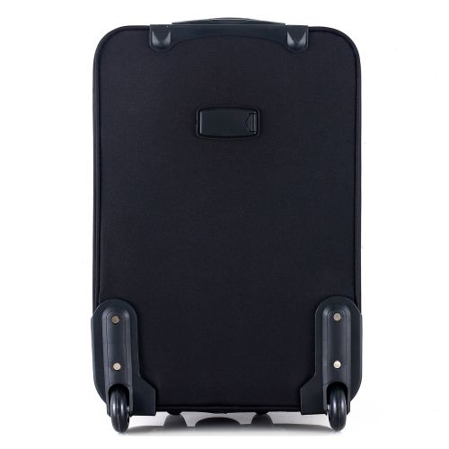 Чемодан Semi Line 20 ручная кладь на 2 колесах полиэстер 600D защищенные колеса +2 кармана объем 34 л черный