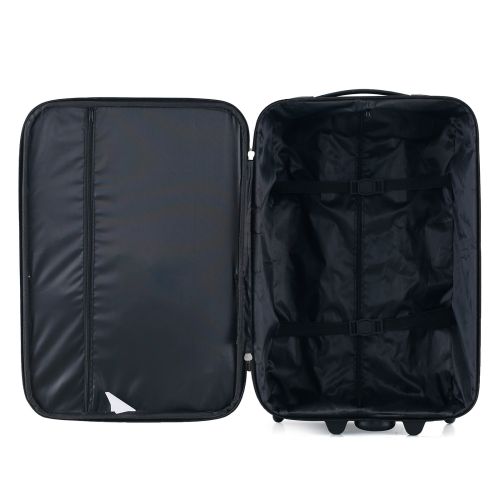 Чемодан Semi Line 20 ручная кладь на 2 колесах полиэстер 600D защищенные колеса +2 кармана объем 34 л черный