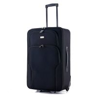 Чемодан Semi Line 24 дюйма (M) на 2 колесах полиэстер 600D защищенные колеса +2 кармана объем 50 л черный