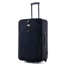 Чемодан Semi Line 24 дюйма (M) на 2 колесах полиэстер 600D защищенные колеса +2 кармана объем 50 л черный