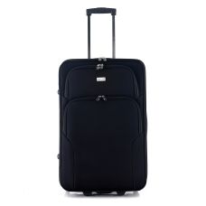 Чемодан Semi Line 24 дюйма (M) на 2 колесах полиэстер 600D защищенные колеса +2 кармана объем 50 л черный