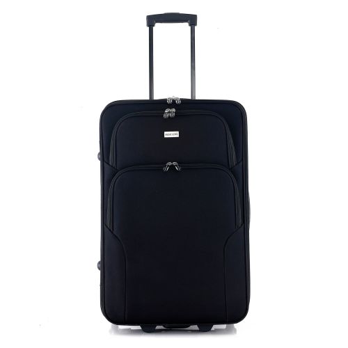 Чемодан Semi Line 24 на 2 колесах полиэстер 600D защищенные колеса +2 кармана объем 50 л черный