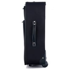 Чемодан Semi Line 24 дюйма (M) на 2 колесах полиэстер 600D защищенные колеса +2 кармана объем 50 л черный