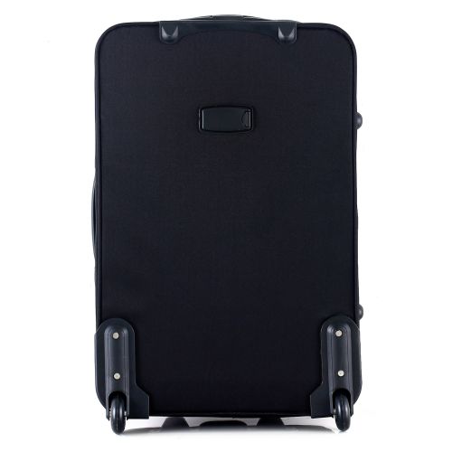 Чемодан Semi Line 24 на 2 колесах полиэстер 600D защищенные колеса +2 кармана объем 50 л черный