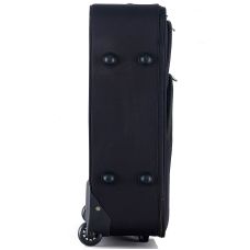 Чемодан Semi Line 24 дюйма (M) на 2 колесах полиэстер 600D защищенные колеса +2 кармана объем 50 л черный