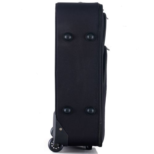 Чемодан Semi Line 24 на 2 колесах полиэстер 600D защищенные колеса +2 кармана объем 50 л черный