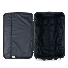 Чемодан Semi Line 24 дюйма (M) на 2 колесах полиэстер 600D защищенные колеса +2 кармана объем 50 л черный