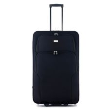 Чемодан Semi Line 28 дюймов на 2 колесах полиэстер 600D защищенные колеса +2 кармана объем 75 л черный