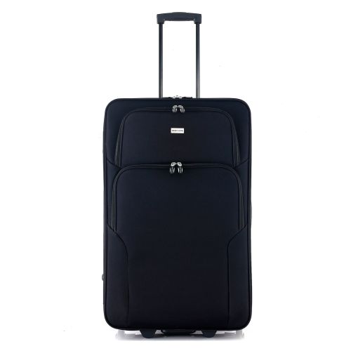 Чемодан Semi Line 28 на 2 колесах полиэстер 600D защищенные колеса +2 кармана объем 75 л черный