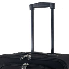 Чемодан Semi Line 28 дюймов на 2 колесах полиэстер 600D защищенные колеса +2 кармана объем 75 л черный