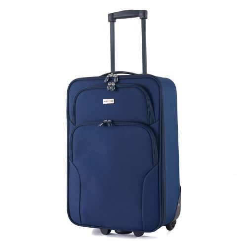 Чемодан Semi Line 20 ручная кладь на 2 колесах полиэстер 600D защищенные колеса +2 кармана объем 34 л синий