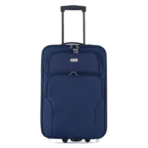 Чемодан Semi Line 20 ручная кладь на 2 колесах полиэстер 600D защищенные колеса +2 кармана объем 34 л синий