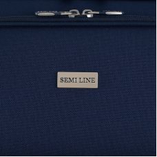 Чемодан Semi Line 20 дюймов (S) ручная кладь на 2 колесах полиэстер 600D защищенные колеса +2 кармана объем 34 л синий