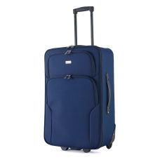 Чемодан Semi Line 24 дюйма (M) на 2 колесах полиэстер 600D защищенные колеса +2 кармана объем 50 л синий
