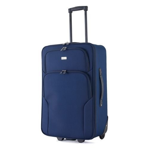 Чемодан Semi Line 24 на 2 колесах полиэстер 600D защищенные колеса +2 кармана объем 50 л синий