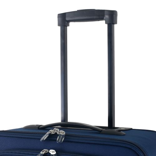 Чемодан Semi Line 24 на 2 колесах полиэстер 600D защищенные колеса +2 кармана объем 50 л синий