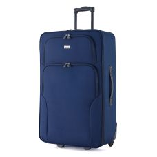 Чемодан Semi Line 28 дюймов на 2 колесах полиэстер 600D защищенные колеса +2 кармана объем 75 л синий