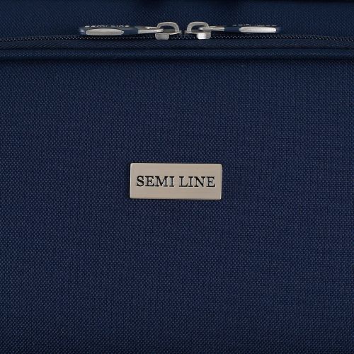 Чемодан Semi Line 28 на 2 колесах полиэстер 600D защищенные колеса +2 кармана объем 75 л синий