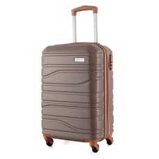 Чемодан Semi Line 20 дюймов (S) ручная кладь на 4 колесах ABS-пластик кодовый замок Расширительный клапан +20% объем 39/54 л серо-коричневый