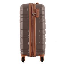 Чемодан Semi Line 20 дюймов (S) ручная кладь на 4 колесах ABS-пластик кодовый замок Расширительный клапан +20% объем 39/54 л серо-коричневый