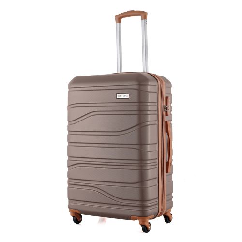 Чемодан Semi Line 24 на 4 колесах ABS-пластик кодовый замок Расширительный клапан +20% объем 66/79 л серо-коричневый