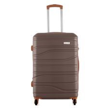 Чемодан Semi Line 24 дюйма (M) на 4 колесах ABS-пластик кодовый замок Расширительный клапан +20% объем 66/79 л серо-коричневый