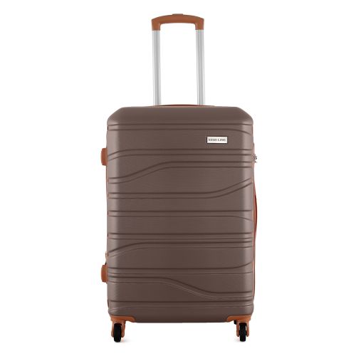 Чемодан Semi Line 24 на 4 колесах ABS-пластик кодовый замок Расширительный клапан +20% объем 66/79 л серо-коричневый