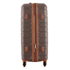 Чемодан Semi Line 24 дюйма (M) на 4 колесах ABS-пластик кодовый замок Расширительный клапан +20% объем 66/79 л серо-коричневый