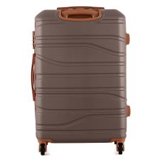 Чемодан Semi Line 24 дюйма (M) на 4 колесах ABS-пластик кодовый замок Расширительный клапан +20% объем 66/79 л серо-коричневый