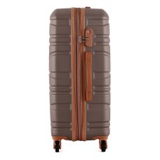 Чемодан Semi Line 24 дюйма (M) на 4 колесах ABS-пластик кодовый замок Расширительный клапан +20% объем 66/79 л серо-коричневый