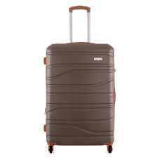 Чемодан Semi Line 28 дюймов на 4 колесах ABS-пластик кодовый замок Расширительный клапан +20% объем 101/121 л серо-коричневый