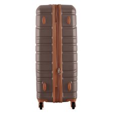 Чемодан Semi Line 28 дюймов на 4 колесах ABS-пластик кодовый замок Расширительный клапан +20% объем 101/121 л серо-коричневый
