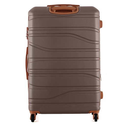 Чемодан Semi Line 28 на 4 колесах ABS-пластик кодовый замок Расширительный клапан +20% объем 101/121 л серо-коричневый