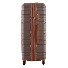 Чемодан Semi Line 28 дюймов на 4 колесах ABS-пластик кодовый замок Расширительный клапан +20% объем 101/121 л серо-коричневый