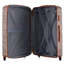 Чемодан Semi Line 28 дюймов на 4 колесах ABS-пластик кодовый замок Расширительный клапан +20% объем 101/121 л серо-коричневый