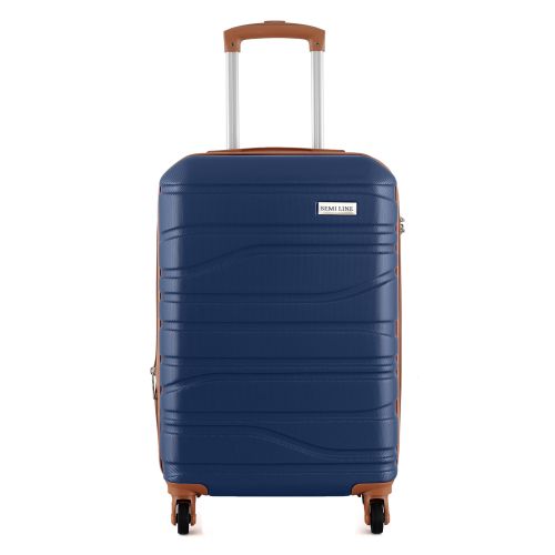 Чемодан Semi Line 20 ручная кладь на 4 колесах ABS-пластик кодовый замок Расширительный клапан +20% объем 39/54 л темно-синий
