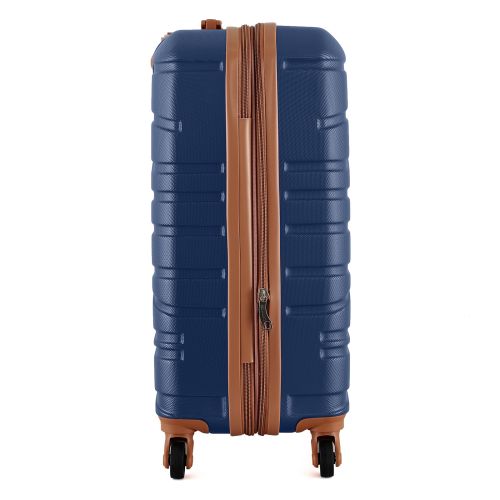 Чемодан Semi Line 20 ручная кладь на 4 колесах ABS-пластик кодовый замок Расширительный клапан +20% объем 39/54 л темно-синий