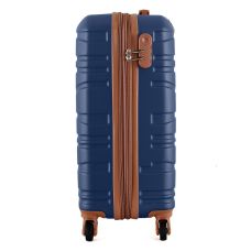 Чемодан Semi Line 20 дюймов (S) ручная кладь на 4 колесах ABS-пластик кодовый замок Расширительный клапан +20% объем 39/54 л темно-синий