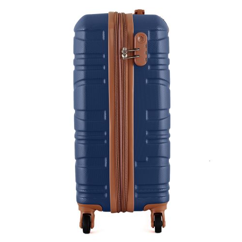 Чемодан Semi Line 20 ручная кладь на 4 колесах ABS-пластик кодовый замок Расширительный клапан +20% объем 39/54 л темно-синий