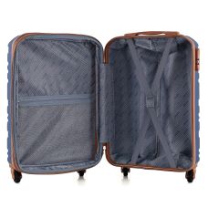 Чемодан Semi Line 20 дюймов (S) ручная кладь на 4 колесах ABS-пластик кодовый замок Расширительный клапан +20% объем 39/54 л темно-синий