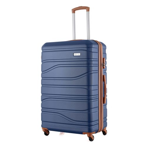 Чемодан Semi Line 28 на 4 колесах ABS-пластик кодовый замок Расширительный клапан +20% объем 101/121 л темно-синий