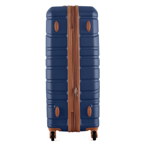 Чемодан Semi Line 28 на 4 колесах ABS-пластик кодовый замок Расширительный клапан +20% объем 101/121 л темно-синий