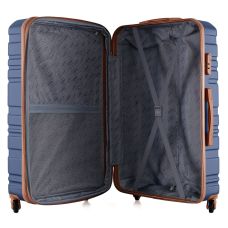 Чемодан Semi Line 28 дюймов на 4 колесах ABS-пластик кодовый замок Расширительный клапан +20% объем 101/121 л темно-синий
