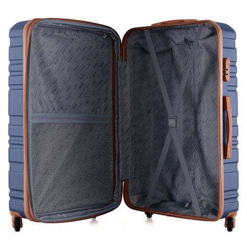 Чемодан Semi Line 28 на 4 колесах ABS-пластик кодовый замок Расширительный клапан +20% объем 101/121 л темно-синий