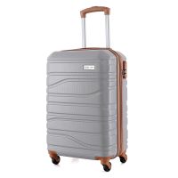 Чемодан Semi Line 20 дюймов (S) ручная кладь на 4 колесах ABS-пластик кодовый замок Расширительный клапан +20% объем 39/54 л светло-серый