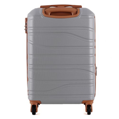 Чемодан Semi Line 20 ручная кладь на 4 колесах ABS-пластик кодовый замок Расширительный клапан +20% объем 39/54 л светло-серый