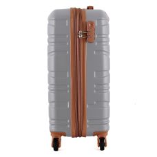 Чемодан Semi Line 20 дюймов (S) ручная кладь на 4 колесах ABS-пластик кодовый замок Расширительный клапан +20% объем 39/54 л светло-серый