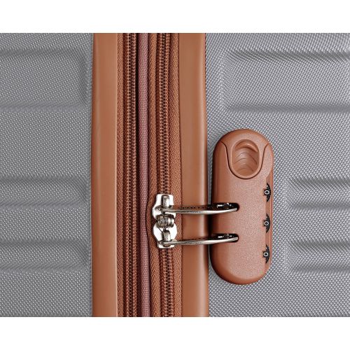 Чемодан Semi Line 20 ручная кладь на 4 колесах ABS-пластик кодовый замок Расширительный клапан +20% объем 39/54 л светло-серый