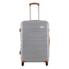 Чемодан Semi Line 24 дюйма (M) на 4 колесах ABS-пластик кодовый замок Расширительный клапан +20% объем 66/79 л светло-серый